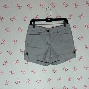 White House Black Market Black and White Striped Shorts